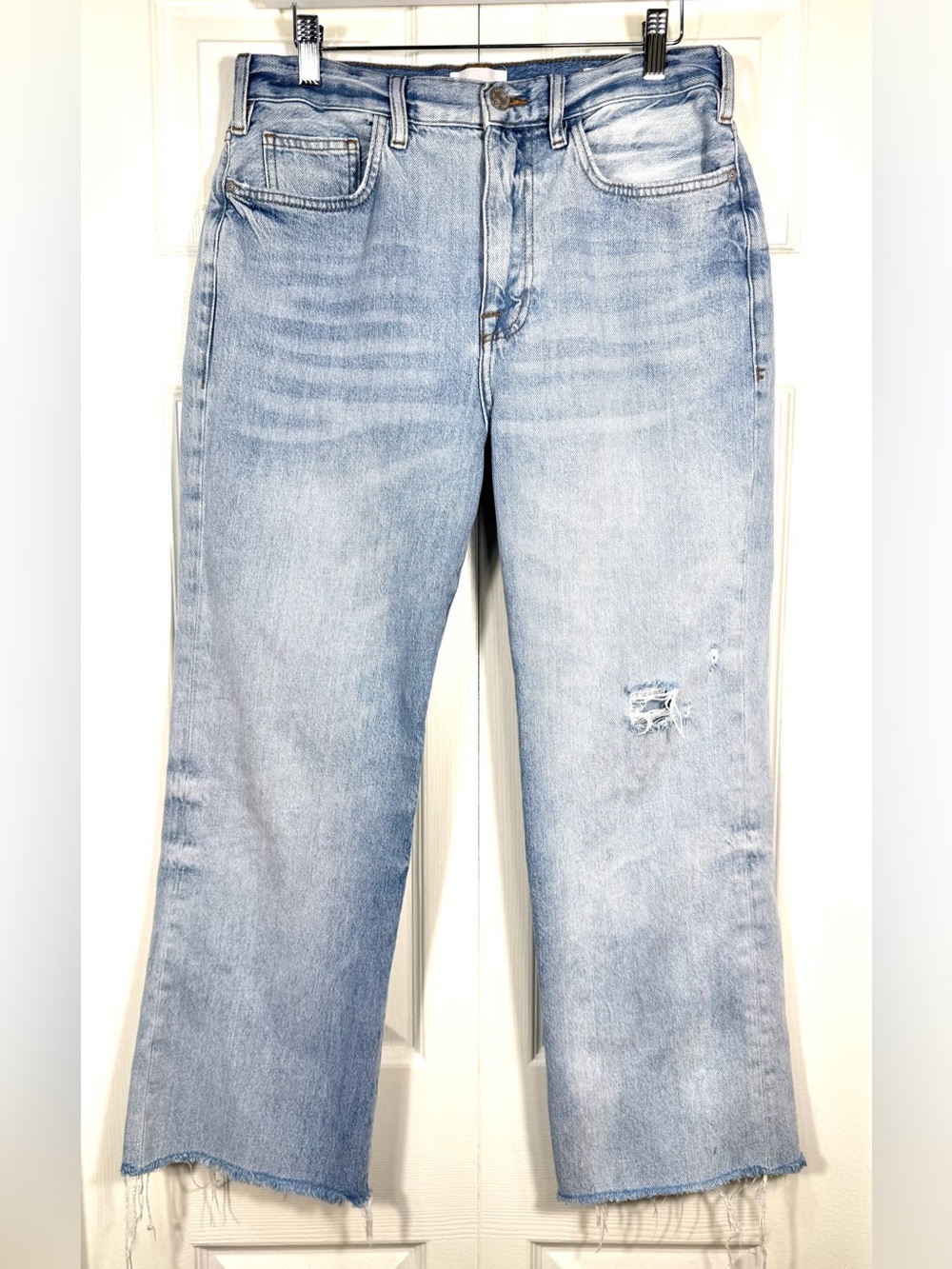 FRAME Le Jane Crop Wide Leg Jeans Winslow Wash Size 29 EUC